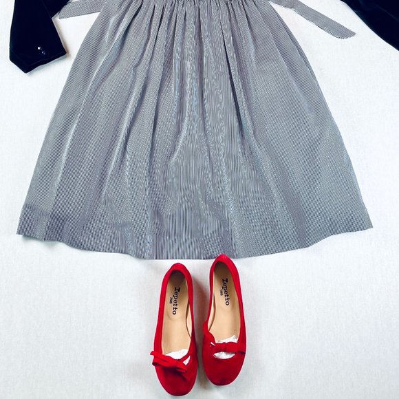 ❤️  VINTAGE ITALIAN GIRLS LUXURY DESIGNER VELVET FORMAL DRESS 11 12 ITALY EUC ❤️ - Picture 2 of 14